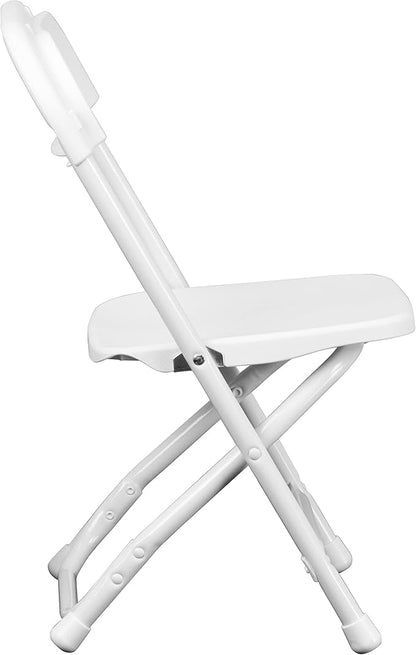 Flash Furniture 2 Pack Kids White Plastic Folding Chair