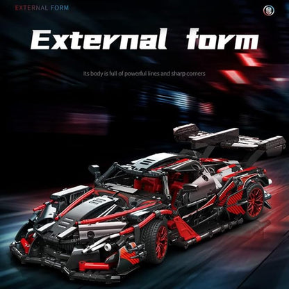 Mesiondy Adults Challenging Racing Car Building Blocks Kit，1:14 1391 Pieces Car Model Building Set DIY Toys for Boys Age 12 13 14 15 16