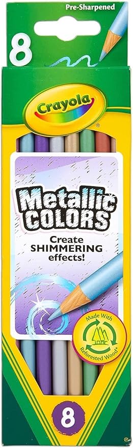 Crayola Metallic FX Colored Pencils - 8 Pencils, 6 PACK