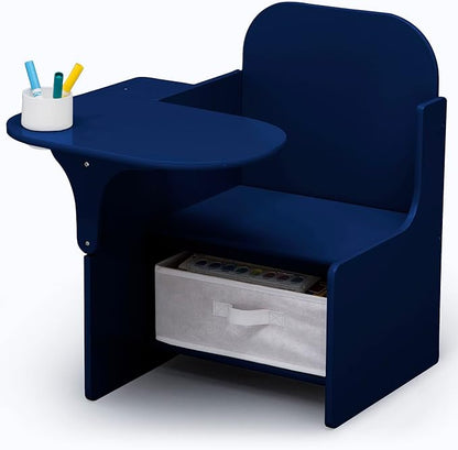 Delta Children MySize Chair Desk with Storage Bin - Greenguard Gold Certified, Navy