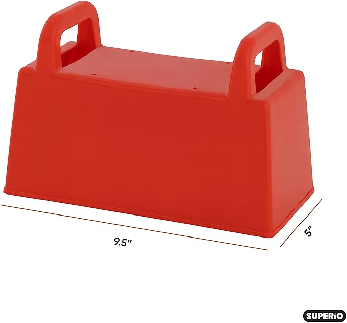 Superio Snow Brick Maker Igloo Fort Block Form Outdoor Winter Snow Toys Sand Castle Building Kit for Adults and Kids Sandbox, Beach, Sand Toys (Red/Blue)