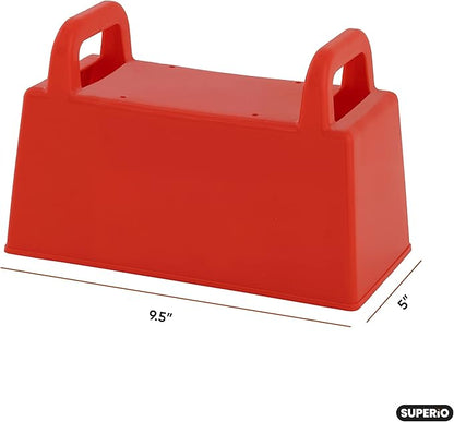 Superio Snow Brick Maker Igloo Fort Block Form Outdoor Winter Snow Toys Sand Castle Building Kit for Adults and Kids Sandbox, Beach, Sand Toys (Red/Blue)