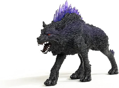 Schleich Eldrador Creatures Mythical Shadow Wolf Action Figure - Featuring Purple Coat and Translucent Back Crystals, Durable Toy for Boys and Girls, Gift for Kids Age 7+
