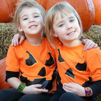 JoFAN 48 PCS Halloween Slap Bracelets Halloween Toys for Kids Girls Boys Halloween Party Favors Halloween Treat Bags Gifts