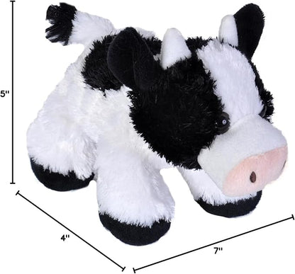 Wild Republic Cow Plush, Stuffed Animal, Plush Toy, Gifts for Kids, Hug’Ems 7 inches