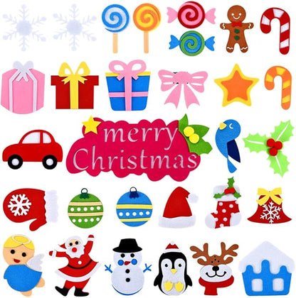 Felt Christmas Tree - 3.4 FT Christmas Decorations for Toddlers with 41 Pcs Ornaments,DIY Xmas Gifts for Door Wall Hanging Decorations.