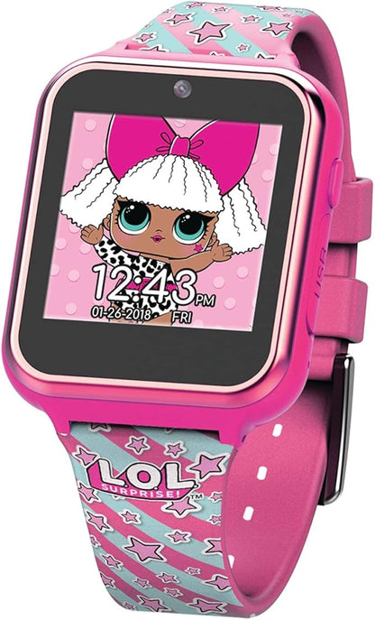 LOL Surprise Kids Interactive Smart Watch with Camera, Games, Voice Recorder, Step Counter, 10 Fun Watch Faces, Alarm, Timer, and Calculator - Ideal Tech Toy for Kids