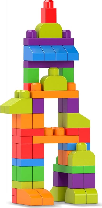 MEGA BLOKS Fisher-Price Toddler Building Blocks Toy Set, Build ‘n Create with 250 Pieces, Ages 1+ Years