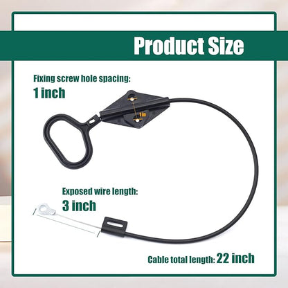 YUXIVCNE 2 Pack Recliner Cable D Ring Handle Recliner Adjustment and Maintenance Replacement for Lazy Boy Handle Cable Release Cable Couch Recliner with 3in Exposed Steel Wire O-end