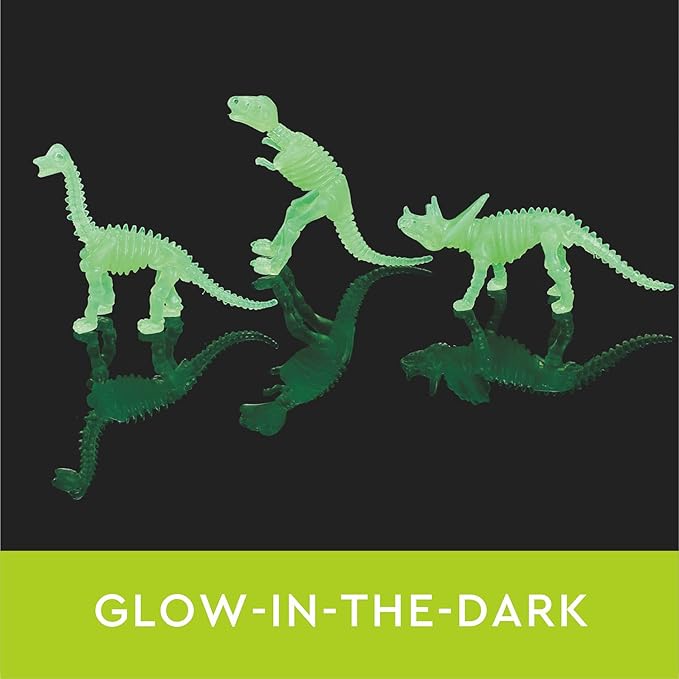 Dinosaur Sensory Bin,Dinosaur Toys for Toddler Boys and Girls,Include Glow in The Dark Dinosaur,Easy Storage Sensory Toys…