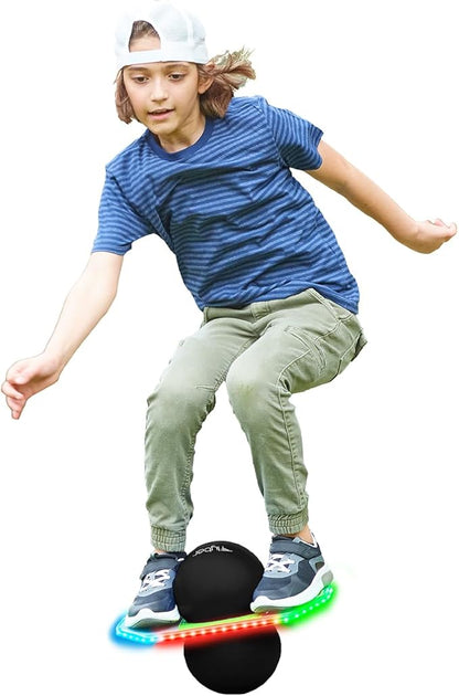 Flybar Pogo Trick Ball for Kids – Balance Bounce Board with Anti-Slip Deck – Pump Included - Indoor & Outdoor Toys for Boys and Girls Fun Way to Reduce Screen Time Supports up to 160 lbs – Ages 6+