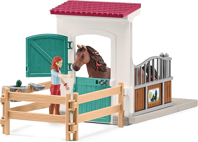 Schleich Horse Box with Hannah & Cayenne