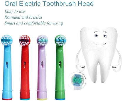 Kids Toothbrush Replacement Heads for Oral-B, Extra-Soft Bristles, Fits for Both Electric and Battery Braun Brushes, Except Vitality Sonic, CrossActino Power, Sonic Complete, Pulsonics, EB-10A