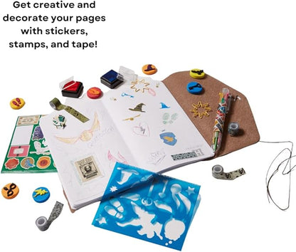 Innovative Designs Harry Potter Journal Set for Kids – Smash Leather Journal Kit with Stickers, Stamps & Tape