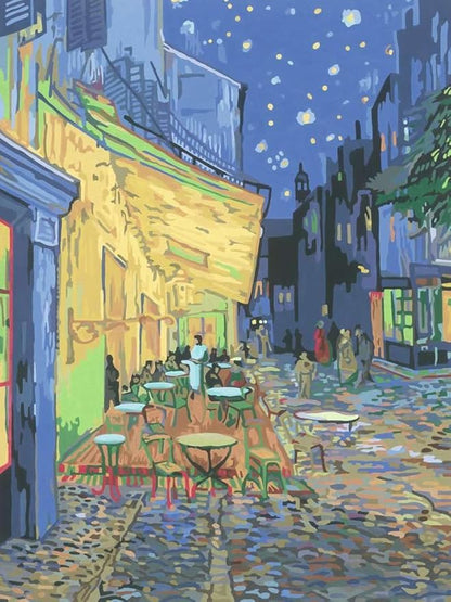 Ravensburger Van Gogh: Café Terrace at Night Paint by Numbers Kit for Adults - 23519 - Painting Arts and Crafts for Ages 14 and Up
