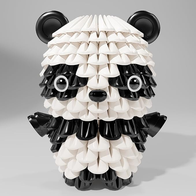 Creative Soft Building Blocks, Cute Animal kit Assembling Building Toys Gifts for Kids and 6+ Interactive Building Toy for Kids, Boys, and Girls (1106-PANDA)