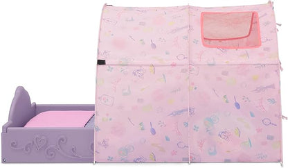 Delta Children - Disney Princess Sleep and Play Toddler Bed with Tent, Purple/Pink
