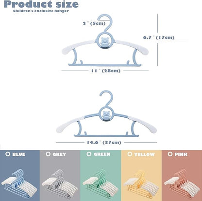 Baby Nursery Closet Hangers, Non-Slip Laundry Infant Pant Hangers for Newborn Clothes - JSF20pcs Adjustable Children Coat Hanger for Girl Boy Toddler Kids Child