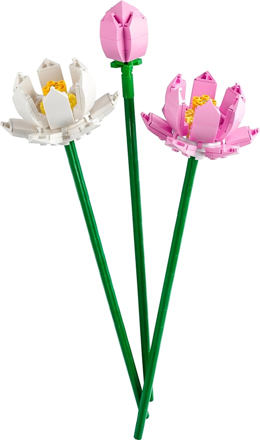 LEGO Lotus Flower - Building Toy for Kids, Girls & Boys, Ages 8+ - Artificial Lotus for Home Decor & Display - Gift for Valentines Day for Her & Him - 40647