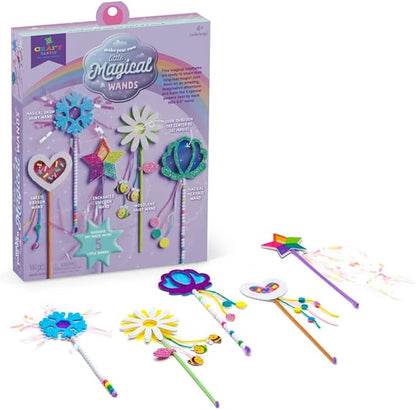 Craft-tastic — Make Your Own Little Magical Wands — Everything Included for 5 Fun DIY Magic Wands Art & Crafts Projects — Ages 4+
