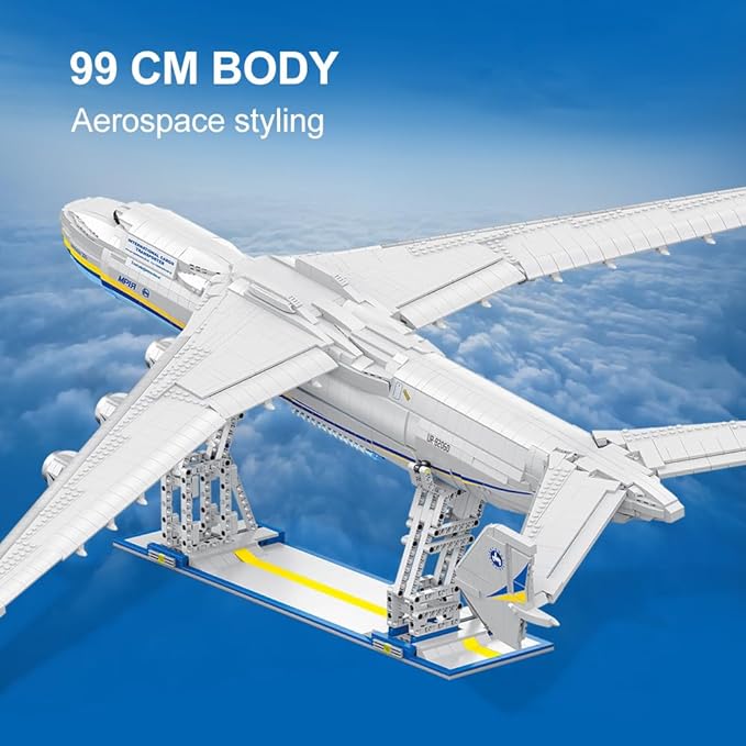 MISINI 57014 An-225 Large Transport Aircraft Building Blocks Set, 5350 PCS MOC Airplane Model Building Kits, Military Fan Model Collection Educational Toys Gifts for Kid and Adult