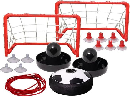 Air Soccer Hover Ball Set, Kids Toys Cushioned Bumper Soccer Ball Table Top Action Game, Includes 2 Paddles & 2 Goal Posts