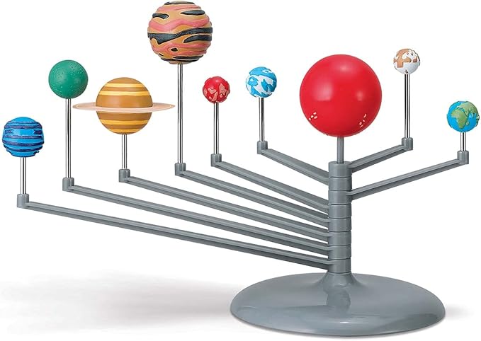 4M: Solar System Planetarium - Assemble Your Own 11.8" Model, Snap-Together, Glow-in-The-Dark Paint, DIY STEM Craft & Science Project Kit, Kids 8+