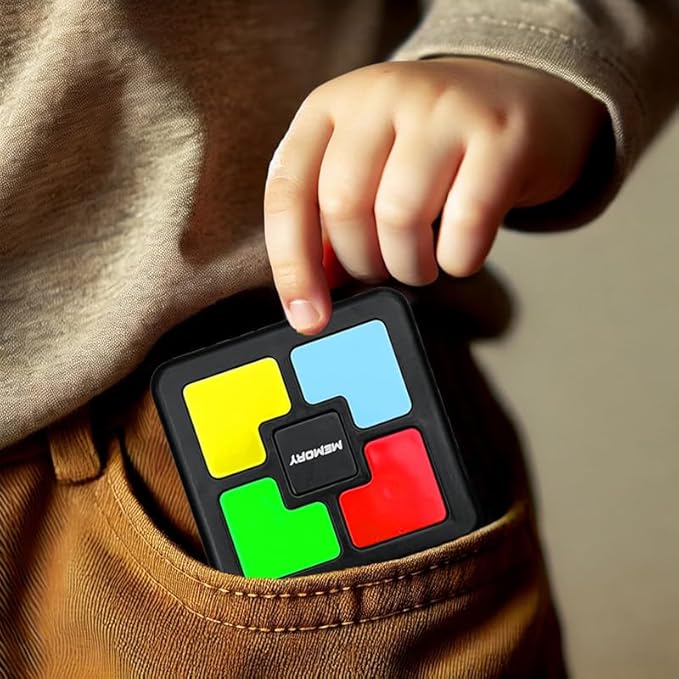 tingbowie Lights Up Memory Game Handheld Electronic Toy, Color Memorizing with Lights and Sounds