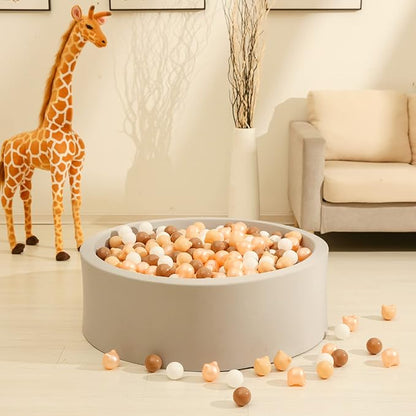 GOGOSO Bear Ball Pit Balls Shapes BPA Free Plastic Play Balls Crush Proof Kids Toddlers Baby Pastel Pelotas Toy Shaped Giant Friendship Bracelet