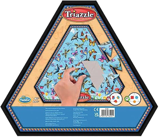 Think Fun Triazzle Picture-Matching Brainteaser - Engaging Brain Puzzle for Kids & Adults | Award-Winning Game | Enhances Memory & Problem-Solving Skills | Butterflies Edition