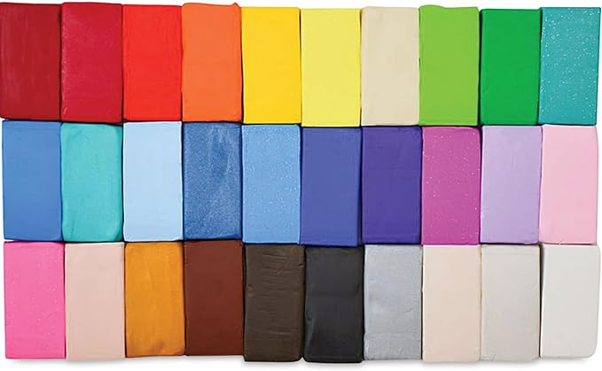 Sculpey III 30 Vibrant Colors of Polymer Oven-Bake Clay, Non Toxic 1.88 lbs., Great for Modeling, Sculpting, Holiday, DIY, Mixed Media and School Projects. Great for All Skill Levels. (Pack of 5)
