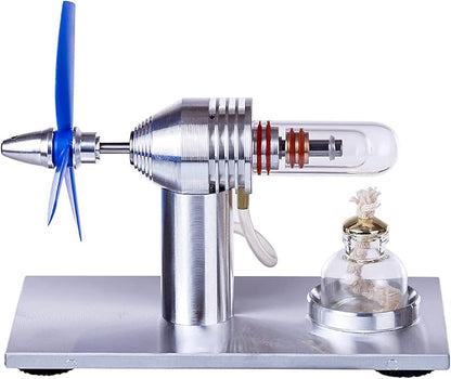 3-Blade Stirling Engine Model for Airplane, Aircraft Propeller Blades Sterling Engine Science Physical Experiment Educational Engine for Adult
