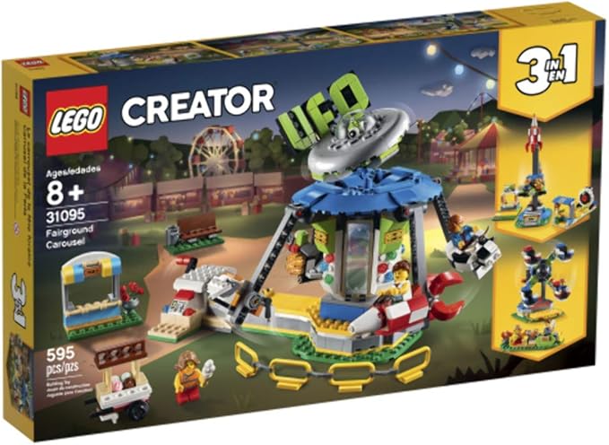 LEGO Creator 3in1 Fairground Carousel 31095 Building Kit (595 Pieces)