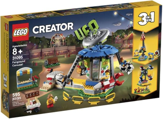 LEGO Creator 3in1 Fairground Carousel 31095 Building Kit (595 Pieces)