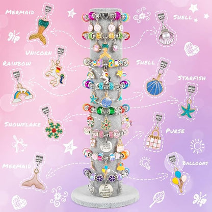 Sofier Charm Bracelet Making Kit for Girls Jewelry Box Jewelry Making Kit Gifts for Girls 4-12 DIY Craft Toys Birthday Christmas