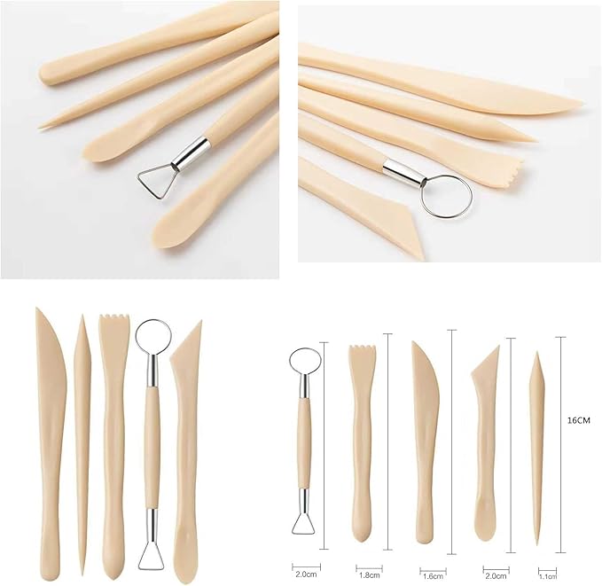 Langqun 31pcs Clay Tools,Pottery Tools Kit,Air Dry Clay Tools,Polymer Clay Dotting Tools,Ceramic Supplies for Kids and Adults,Sculpting,Modeling,Shaping