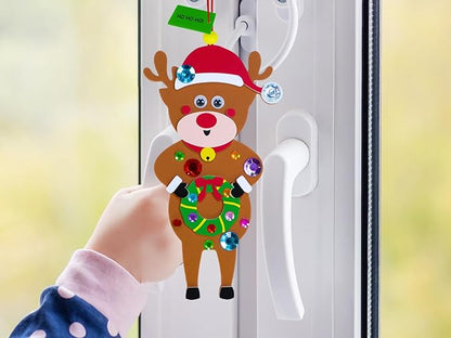 Winlyn 24 Set Christmas Craft Kits - Winter Crafts DIY Ornaments & Decorations - Festive Foam Stickers - Arts & Crafts for Kids - Holiday Home & Classroom Activities - Party Favors