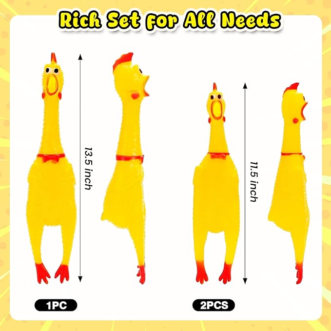 POPLAY 3 PCS Horse Toys, Squeaky Chicken Dog Toys Turkey Ball for Play Horses Play Ball to Reduce Separation Anxiety Noise Maker