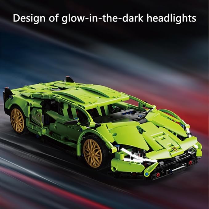 ENHANA Building Blocks Tech Sports Car 1: 14 Supercar Building Brick Racing Car Building Kit Adult Collectible Race Cars Model Great Gift for Boys, Girls, and Teens Ages 6+,1268PCS