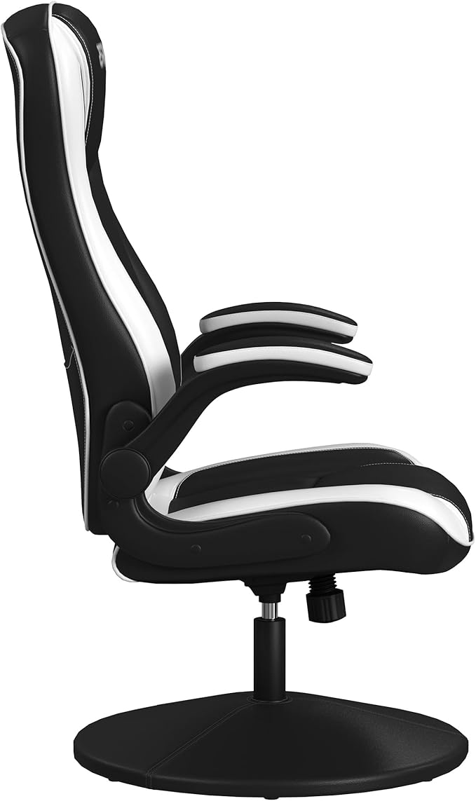 RESPAWN 800 Racing Style Gaming Rocker Chair, Rocking Gaming Chair, in White RSP 800 BLK WHT