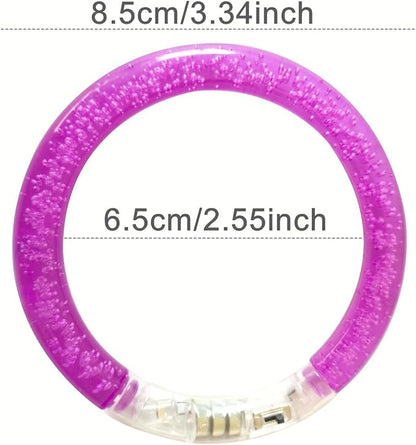 12pcs Glow Bracelets with 12pcs Spare Batteries Glow in The Dark Bracelets Toys for Party Favors