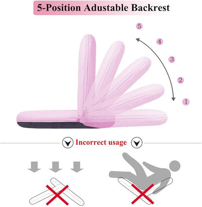 Floor Chair Floor Cushion Folding Padded Gaming Chair Adjustable 5-Position Floor Seat with Back Support for Kids Adult Great for Gaming Reading Meditating