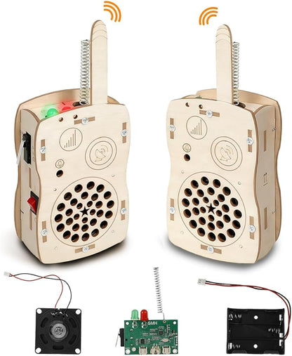 STEM Science Kits Toys DIY Walkie Talkie Kit for Kids Age 8-14, Science Project Electronics Kit Educational Building Toy Gifts for Boys Girls Kids Teen Ages 8-10 10-12