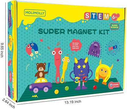 Magnet Lab Kit for Kids, Magnet Toy for Kids Ages 5+, STEM Toys Magnetic Science Kit for Science Experiments, Bingo, Fridge, and Magnetic Concepts, Homeschool Supplies