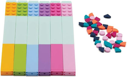 Lego DOTS 6 Pack Marker Set, DIY Craft Kit for Kids, Makes a Great Birthday Gift for Kids who Love Creative Toys and Homemade Craft Sets