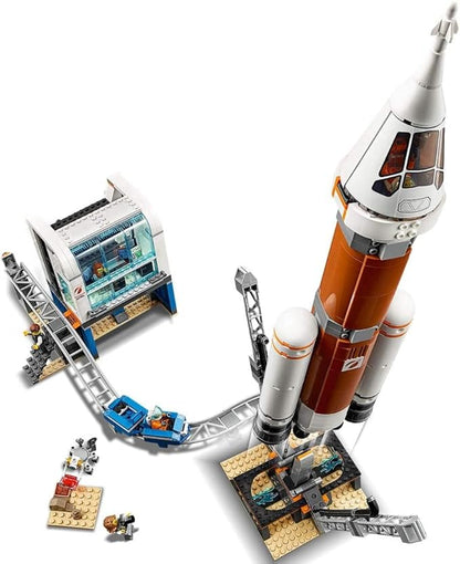LEGO City Space Deep Space Rocket and Launch Control 60228 Model Rocket Building Kit with Toy Monorail, Control Tower and Astronaut Minifigures, Fun STEM Toy for Creative Play (837 Pieces)
