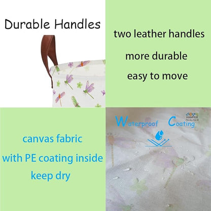 NTAOHAMPER Dragonfly Large Laundry Hamper,Laundry Basket,Baby Nursery Hamper,Waterproof Storage Bin,Clothes Organizer Basket,Room Decor(Dragonfly）