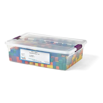 hand2mind Wood Blocks, Teacher Counting Blocks for Math, Classroom Manipulatives for Elementary, Math Cube Manipulatives, Counting Cubes for Kids Math, Color Counters for Classroom (Pack of 1000)