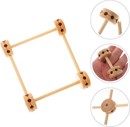Gadpiparty 60pcs DIY Wooden Building Blocks Toy Different Sized DIY Craft Wooden Splicing Blocks Playthings Stacking Blocks Toys