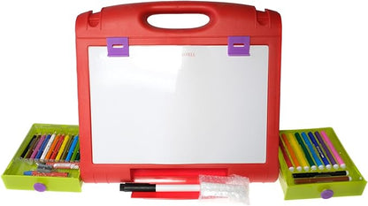 Faber-Castell Do-Art 3-in-1 Travel Easel - 30 Piece Tabletop Easel for Kids with Art Supplies, Multicolor